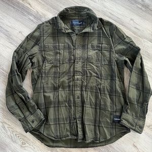 Calvin Klein green plaid button down